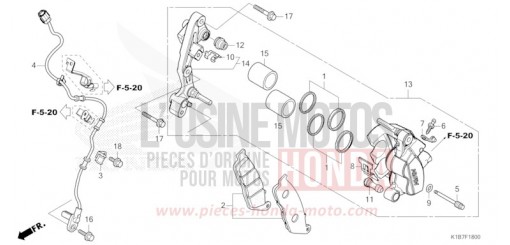 ETRIER DE FREIN AVANT NSS350AN de 2022